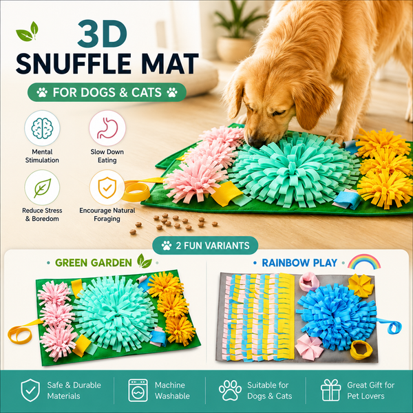 3D Snuffle Mat for Dogs & Cats – Interactive Slow Feeder & Enrichment Toy